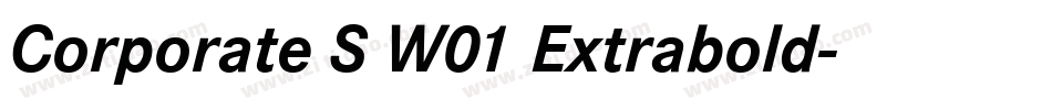 Corporate S W01 Extrabold字体转换